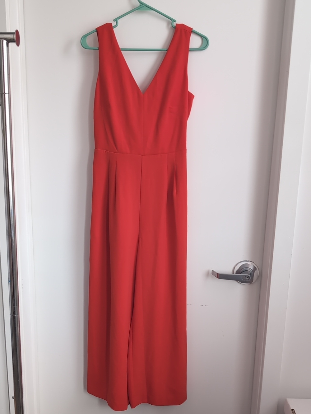 J CREW Tank Jumpsuit Tie Back Red Size 4